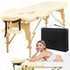 Масажний стіл складний 4FIZJO Massage Table Wood W60 Beige (P-5907739318350) TABLEW60BEIGE фото 1