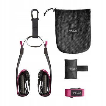 Петлі для функціонального тренінгу 4FIZJO підвісна система Black/Pink (P-5907739314109) 4FJ0266 фото