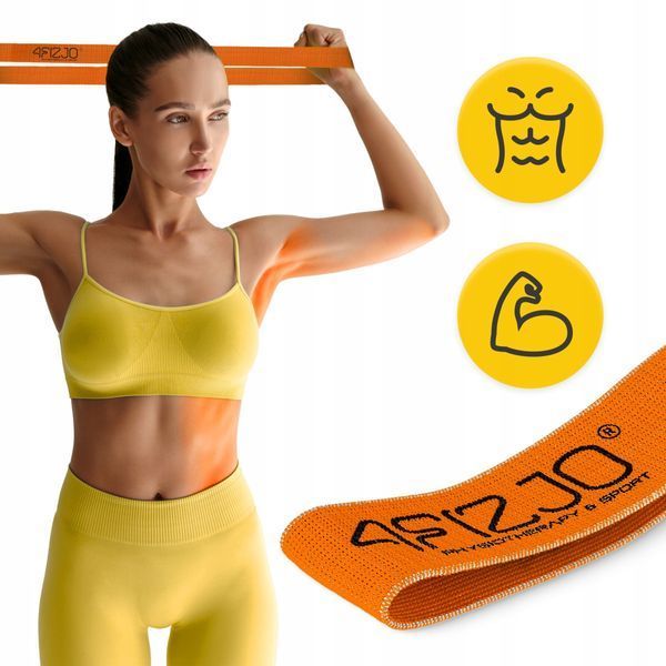 Резинка для фітнесу та спорту із тканини 4FIZJO Flex Band 1-5 кг Orange (P-5907739310927) P-5907739310927 фото