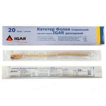 Катетер Фолея 2-ходовый стерильный IGAR. Размер: Fr 14 05192 фото