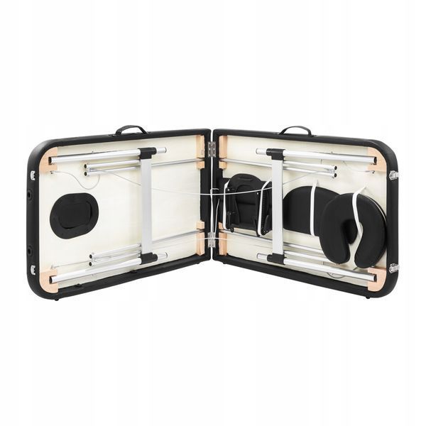 Масажний стіл складний 4FIZJO Massage Table Alu W70 Black (P-5907739318398) TABLEW70BLACK фото