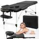 Масажний стіл складний 4FIZJO Massage Table Alu W70 Black (P-5907739318398) TABLEW70BLACK фото 1