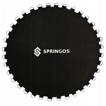 Стрибкове полотно (мат) для батута Springos 12FT 366 см (72 пружини) Black TM-12FT 72V фото