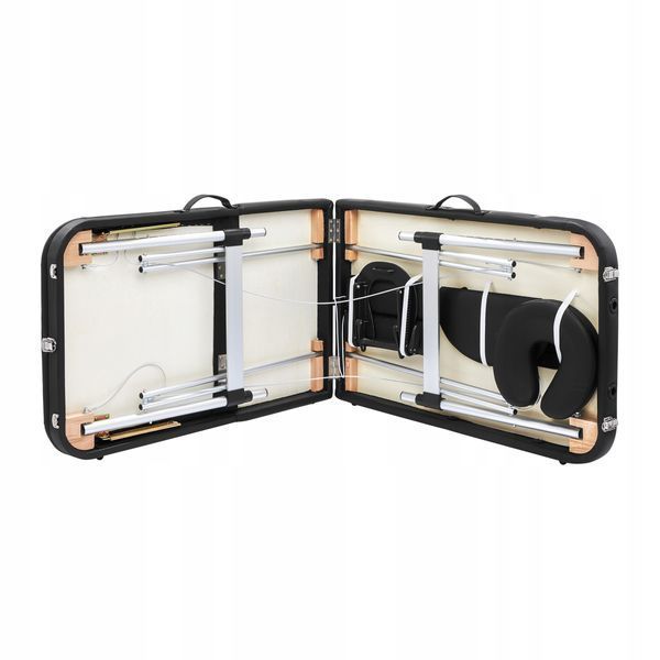 Масажний стіл складний 4FIZJO Massage Table+ Alu W60 Black (P-5907739318381) TABLE+W60BLACK фото