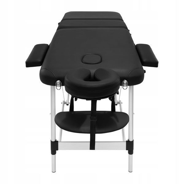 Масажний стіл складний 4FIZJO Massage Table+ Alu W60 Black (P-5907739318381) TABLE+W60BLACK фото