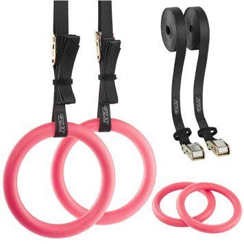 Гімнастичні кільця 4FIZJO з ABS пластику, регульовані Pink (P-5907739314888) 4FJ0396 фото