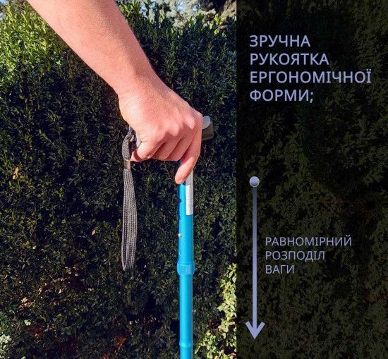 Тростина алюмінієва складна телескопічна 11874/F/SZ-BLU синій 11874/F/SZ-BLU фото