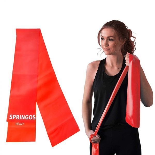 Лента-эспандер для спорта и реабилитации Springos Flat Band 5 шт 200 х 15 см 1-8 кг PB0018 PB0018 фото