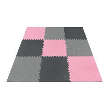 Мат-пазл (ласточкин хвіст) 4FIZJO Mat Puzzle EVA 180 x 180 x 1 cм 4FJ0157 Black/Grey/Pink 4FJ0157 фото
