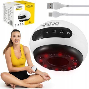 Масажна вакуумна банка 4FIZJO акумуляторна з ІЧ прогрівом White (P-5907739318688) 4FJ0516 фото