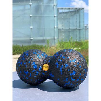 Масажний м'яч подвійний 4FIZJO EPP DuoBall 08 Black/Gold (P-5907739314802) 4FJ0357 фото