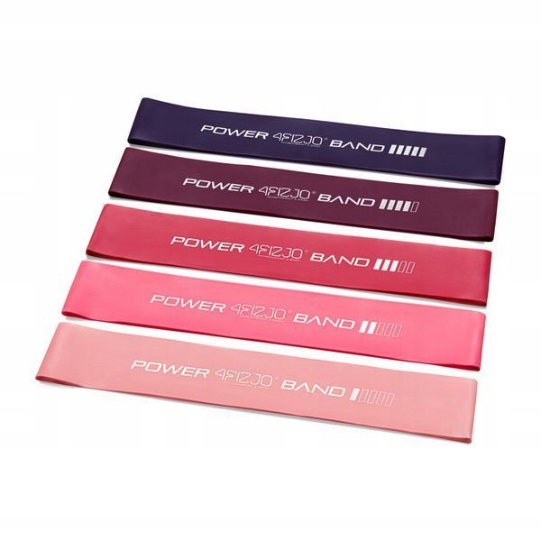 Резинки для фітнесу 4FIZJO Mini Power Band набір 5 шт 1-20 кг Pink (P-5907739311443) 4FJ0186 фото