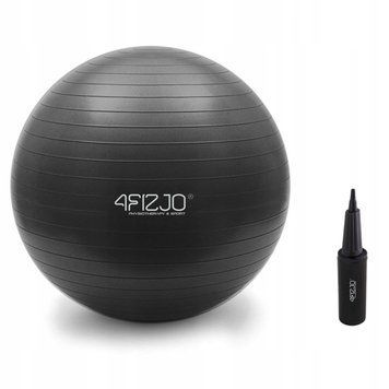 М'яч для фітнесу (фітбол) 4FIZJO 55 см Anti-Burst Black (P-5907739316257) 4FJ0399 фото