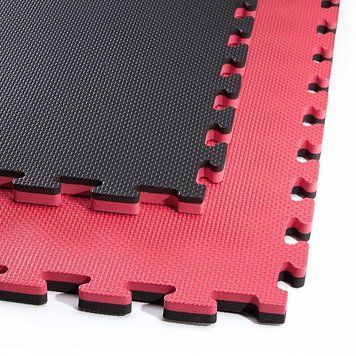 Мат-пазл (ласточкин хвіст) 4FIZJO Mat Puzzle EVA 100 x 100 x 2 cм Black/Red (P-5907739310637) 4FJ0168 фото