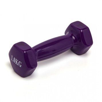 Гантель для фітнесу вінілова IVN 1кг (1шт) колір фіолетовий Z-1,0-V фото