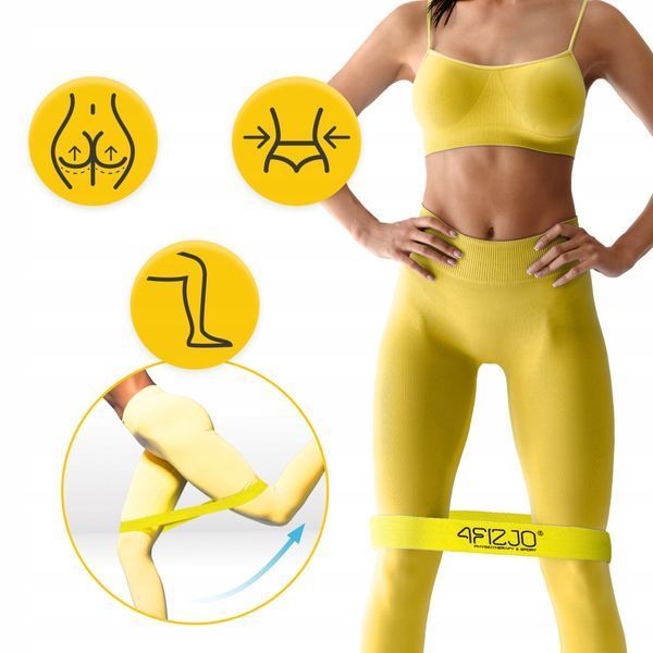 Резинка для фітнесу та спорту із тканини 4FIZJO Flex Band 23-29 кг Yellow (P-5907739311702) P-5907739311702 фото