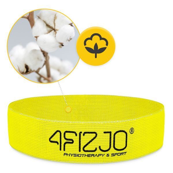 Резинка для фітнесу та спорту із тканини 4FIZJO Flex Band 23-29 кг Yellow (P-5907739311702) P-5907739311702 фото