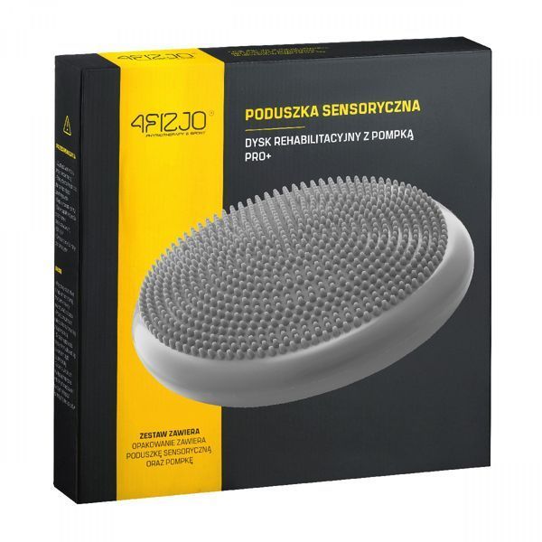 Балансувальна подушка-диск 4FIZJO PRO+ 33 см сенсомоторна, масажна Grey (P-5907739314475) 4FJ0314 фото