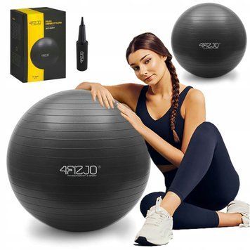 М'яч для фітнесу (фітбол) 4FIZJO 65 см масажний Anti-Burst Black (P-5905973400237) 4FJ0400 фото
