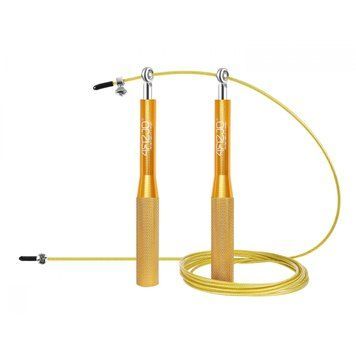 Скакалка швидкісна для кросфіту 4FIZJO Speed Rope Gold (P-5907222931158) 4FJ0185 фото