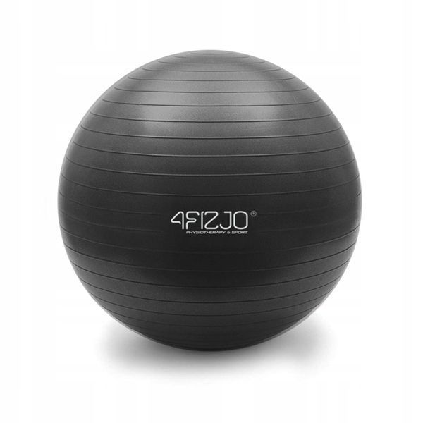М'яч для фітнесу (фітбол) 4FIZJO 65 см Anti-Burst Black (P-5907739316349) 4FJ0400 фото
