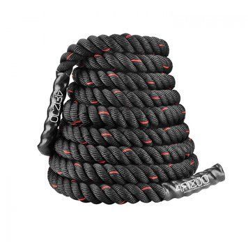 Канат тренувальний 4FIZJO Battle Rope 12 м для кросфіту Black (P-5907739312259) 4FJ0258 фото