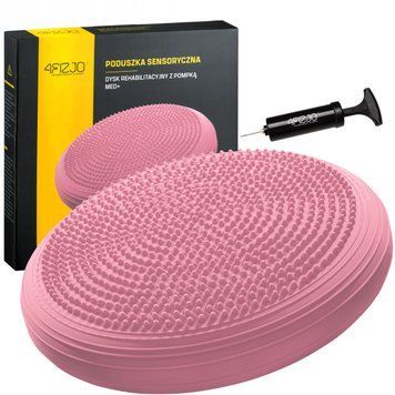 Балансувальна подушка-диск 4FIZJO MED+ 33 см сенсомоторна, масажна Pink (P-5907739313829) 4FJ0316 фото