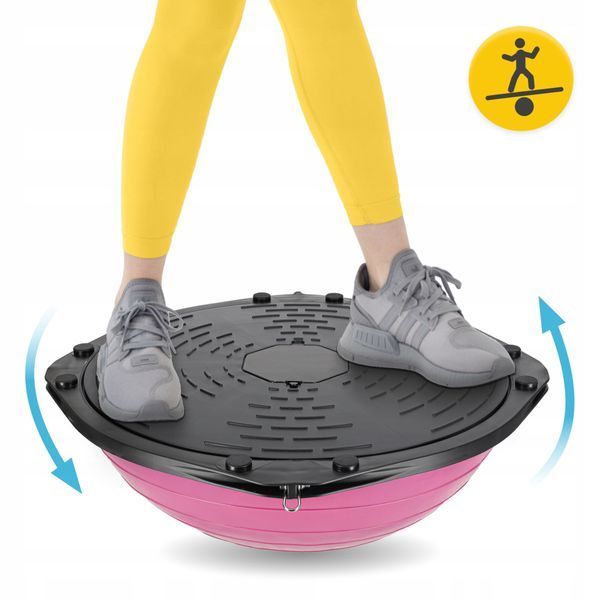 Балансувальна платформа 4FIZJO Bosu Ball 60 см Pink (P-5905973402453) P-5905973402453 фото