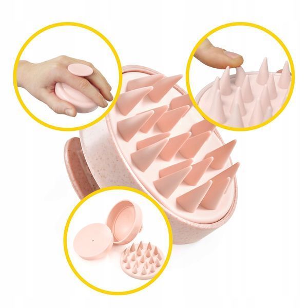 Щітка-масажер 4FIZJO для миття голови Light Pink (P-5907739315175) 4FJ0354 фото