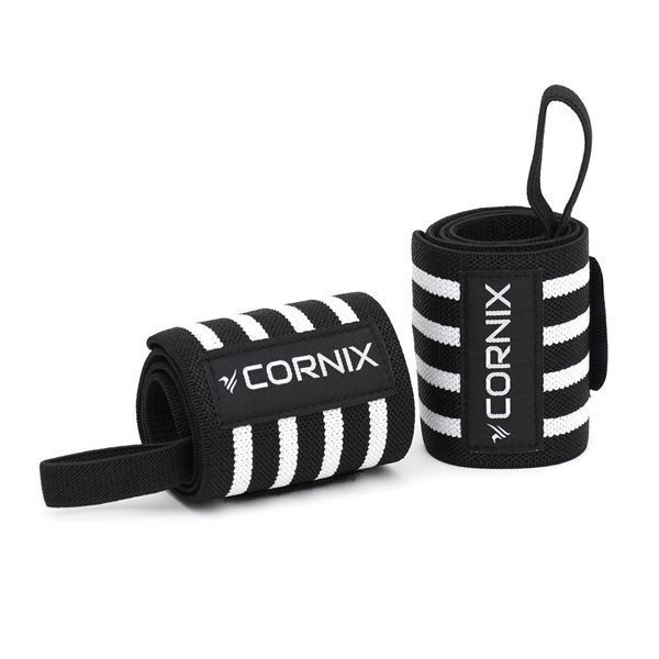 Бинти для зап'ясть (кистьові бинти) Cornix Wrist Wraps XR-0194 Black/White XR-0194 фото