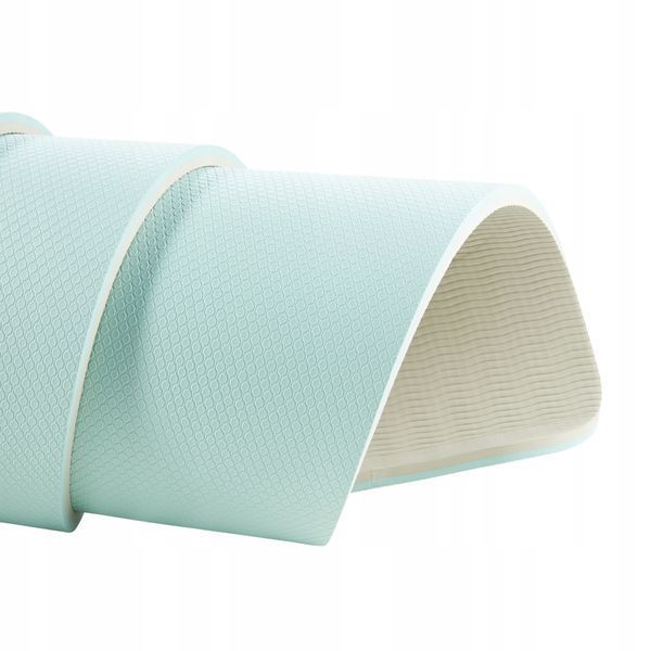 Килимок (мат) спортивний 4FIZJO TPE 180 x 60 x 1 см для йоги та фітнесу Mint/Grey (P-5907739311917) 4FJ0202 фото