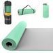Килимок (мат) спортивний 4FIZJO TPE 180 x 60 x 1 см для йоги та фітнесу Mint/Grey (P-5907739311917) 4FJ0202 фото 15