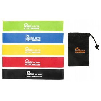 Резинки для фітнесу Majestic Sport Home Mini Band набір 5 шт 5-25 кг M-HMB-4216 M-HMB-4216 фото