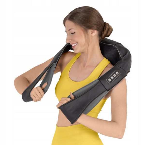 Накидка-масажер 4FIZJO Shiatsu Pro+ для шиї та спини Black/Grey (P-5907739319067) 4FJ0564 фото