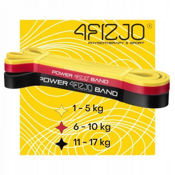 Еспандер-петля 4FIZJO Power Band 2-17 кг резина для фітнесу і спорту, набір 3 шт Mix (P-5907222931837) 4FJ0062 фото