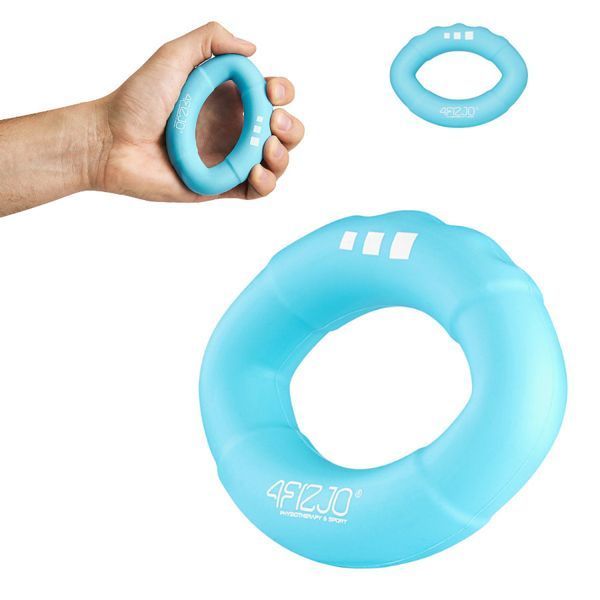 Еспандер кистьовий силіконовий 4FIZJO Medium 18 кг Sky Blue (P-5907739313744) 4FJ0273 фото