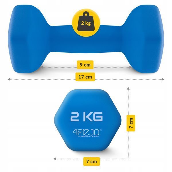 Гантелі вінілові 4FIZJO Classic 2 x 2 кг (P-5907739311979) P-5907739311979 фото