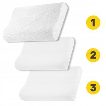 Подушка ортопедична 4FIZJO Ergo 40 x 60 см для сну White (P-5907739317018) 4FJ0406 фото