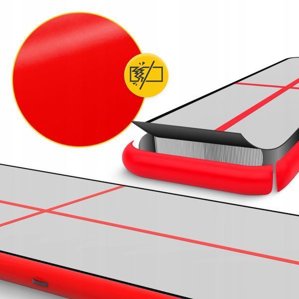 Мат гімнастичний надувний 4FIZJO Air Track Mat 600 x 200 x 20 см White/Red (P-5907739312044) P-5907739312044 фото