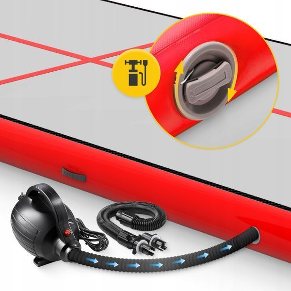 Мат гімнастичний надувний 4FIZJO Air Track Mat 600 x 200 x 20 см White/Red (P-5907739312044) P-5907739312044 фото