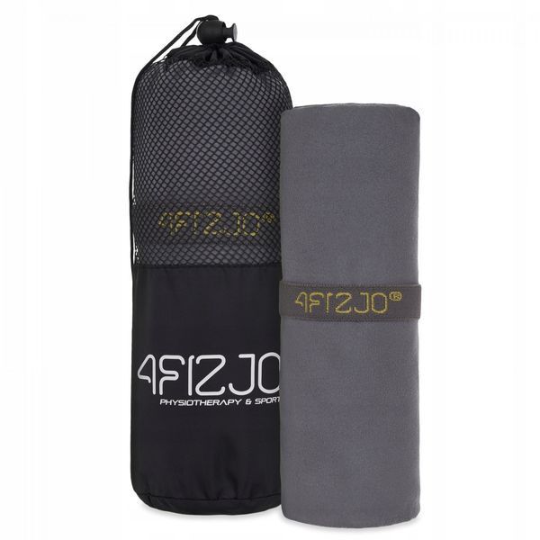 Рушник спортивний 4FIZJO 130 x 75 см з мікрофібри Grey (P-5907739317261) 4FJ0436 фото