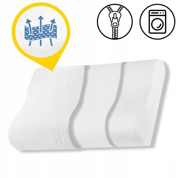 Подушка ортопедична 4FIZJO Ergo 40 x 60 см для сну White (P-5907739317018) 4FJ0406 фото