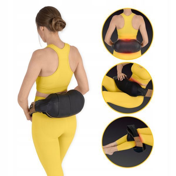 Накидка-масажер 4FIZJO Shiatsu Ultra+ для шиї та спини, акумуляторний Black/Gold (P-5907739319081) 4FJ0566 фото