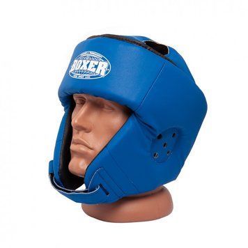 Шолом карате BOXER L шкірвініл 0,6 мм синій 2030-01B фото