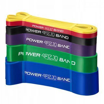 Еспандер-петля 4FIZJO Power Band 2-46 кг резина для фітнесу і спорту, набір 6 шт Mix (P-5907222931875) 4FJ0064 фото