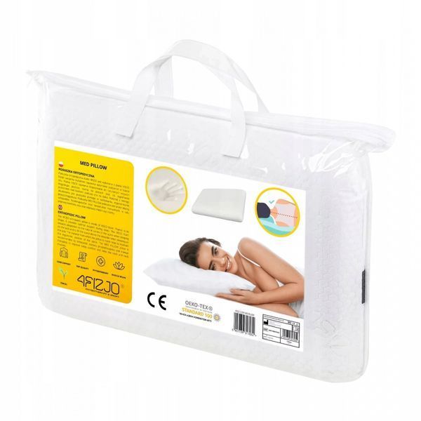 Подушка ортопедична 4FIZJO Med 40 x 60 см для сну White (P-5907739317032) 4FJ0407 фото