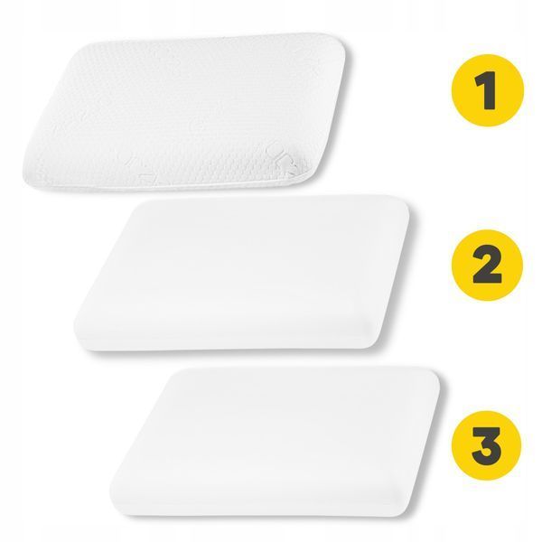 Подушка ортопедична 4FIZJO Med 40 x 60 см для сну White (P-5907739317032) 4FJ0407 фото