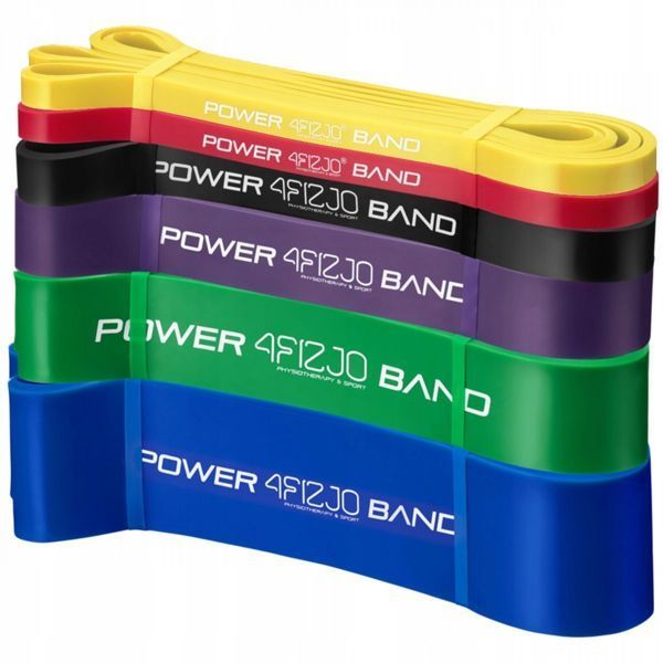 Еспандер-петля 4FIZJO Power Band 2-46 кг резина для фітнесу і спорту, набір 6 шт Mix (P-5907222931875) 4FJ0064 фото