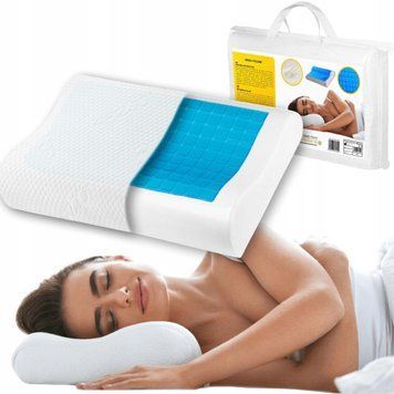 Подушка ортопедична 4FIZJO Ergo+ 40 x 60 см охолоджуюча для сну White (P-5907739317025) 4FJ0408 фото