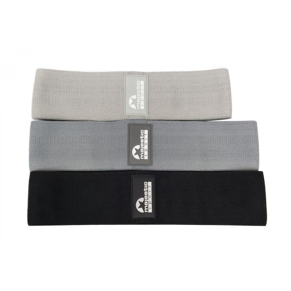 Резинки для фітнесу з тканини Majestic Sport Hip Band набір 3 шт 13-37 кг M-HB-4504 M-HB-4504 фото